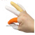 一次性乳胶工业手指套劳保美容美甲防尘防滑耐磨橡胶手指套工业品 白色指套大码 100克 (约120个)