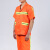 环卫工人衣服工作服长袖套装春秋公路养护园林服装反光条短袖夏 橘色短袖涤棉（套装） 16580A
