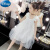 迪士尼（Disney）女童洋气连衣裙儿童夏天网红韩版裙子小仙女时髦衣服背心裙吊带裙 白色 110cm