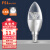 佛山照明 （FSL）尖泡led灯泡烛形尖泡水晶灯泡蜡烛泡吊灯灯泡小螺口E14银色尖泡6.5W白光