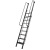 楼梯铝合金扶手阁楼梯室内外平台爬梯宽踏板梯折叠登高梯子 13cm黑12阶高度33.1m