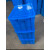 大塑料筐框周转箱工具收纳盒子储物盒物流箱子长方形胶框胶箱筐子 蓝色 380薄箱410*280*130