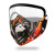 口罩赛博朋克洋派时尚万圣节防尘防风保暖气阀护目镜一体骑行面罩 橙色图案（带眼罩）
