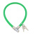 筑筠 钢丝环形锁 便携式环形钢锁 防盗链条锁 绿色铜芯78cm（直径15mm）
