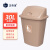正奇谊 垃圾桶大号户外带盖物业环卫垃圾桶 棕色有盖 30L
