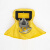防尘防毒头罩 喷漆打磨装修耐酸碱防油防飞溅头套 防毒全面罩 黄色头罩配7093防尘盒 L