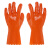 出极 浸胶工业手套 加厚PVC手套 橡胶劳保手套 单位:双 耐油手套绿色5双 