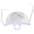 千井口罩适用于专用厨师透明微笑厨房定制食堂塑料餐饮餐厅防雾口水飞 白色防雾5盒50个(可循环使用)