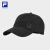 斐乐（FILA）情侣款棒球帽2024夏季健身运动帽遮阳帽鸭舌帽 深黑-BK XS