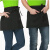 谋福（CNMF）半身围裙咖啡厅服务员短款小围腰 （黑色两个口袋）