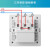 （SIEMENS）开关插座面板 开关墙面10A强电86型面板 皓彩系列深灰银 三开单控