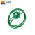 安小侠 轮式缆绳锁 可调节钢缆安全锁具阀门锁 直径3.8mm长2米绿色