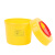 斯威诺 X-3590 圆形利器盒 医院诊所黄色锐器盒小垃圾桶 圆形1L