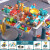JLT儿童积木桌多功能大颗粒拼装玩具宝宝3-6积木拼装收纳游戏套装 大号长方桌+4收纳+1椅186颗粒