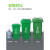 四色垃圾分类垃圾桶商用大号带盖小区户外大容量脚踏学校环卫箱 120L特厚脚踏桶(绿/厨余垃圾)