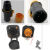 3芯LED显示屏公母防水电源航空插座D型YF替代NEUTRIK用欧姆插头 橙黑色公头母座防水