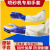 喷砂机专用手套左手右手单卖加厚耐磨帆布橡胶合成手动喷沙机配件 蓝色大左手1只 平铺直径35cm