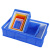 零件盒物料盒收纳盒配件箱塑料盒胶框五金工具盒大胶框长方形带盖周转箱 3#蓝色带盖 520*350*150