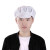 米囹适用帽无尘帽防尘帽子蓝色白色小工帽车间工作帽披肩厨师帽劳保 披肩帽 蓝色