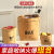 日式创意可水洗加厚环保牛皮纸袋耐水洗食品袋花盆厨房冰箱收纳袋 牛皮色XL号（3个装）