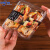 中环力安 三明治包装盒透明一次性打包盒子 盒+手工烘焙贴纸 100套