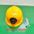 迈恻亦带灯的安帽一体式ABS国标头盔矿灯可印字狼杰强光充电安帽灯 美心龙LA08USB黄色+充电数据线