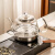 仿乌金石茶盘茶具整套家用自动上水烧水壶茶台一体式煮茶器套装 竹制抽水茶盘+茶壶+御煌提梁 件