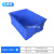 蓝色料盒塑料工具框箱胶盆方形实验室样品汽修车螺丝零件收纳盒子 加厚 外径51.5-38-21.5cm