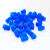放免试管 一次性塑料硬试管 透苯试管带盖口径12 13 15 16 20mm 蓝色12试管塞(100个)