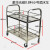 承琉不锈钢二层小推车1.0料围栏工作车手拉车工具车物料车厨房餐车 中号二层1.0料