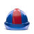 HKFZ海华A7国标湖北电网电绝缘工地安全帽蓝色防砸透气安全帽厂家印字 白帽搭配蓝顶筋