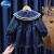 迪士尼（Disney）女童春秋牛仔裙韩版洋气宝宝时髦春装裙子2024新款儿童长袖连衣裙 蓝色 80码