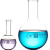 长颈圆底烧瓶平底烧瓶教学实验仪器50/100/250/500/1000/2000ml 1000ml(平底烧瓶)