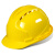 长沭国标安全帽工地男加厚ABS透气施工玻璃纤维建筑V型安全帽定制印字 V型升级加厚ABS-黄色