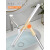 魔术扫把硅胶地刮家用地板浴室卫生间厕所扫水刮地刮水器刮水拖把 35cm高品质刮条+140cm伸缩杆（可伸缩）橙白