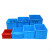 周转箱塑料箱加厚货架盒带盖长方形胶筐蓝色物料盒养龟收纳储物箱 55*41*30.5cm