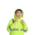 锐麻 防暴雨交通执勤安全分体式户外雨衣牛津布PVC分体雨衣雨裤套装 荧光绿 4XL 