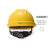 MSA梅思安V-Gard500豪华型安全帽ABS爱戴防冲击V型透气带孔防砸 标准型一指键帽衬 黄色