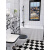 赛乐透法式复古卫生间瓷砖黑白格地砖300300厨房艺术花砖厨房防滑地板砖 白色-F30000 300*300