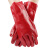 君御（Exsafety）红PVC手套 加长防水防护手套 40CM7940 
