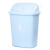 垃圾桶摇盖大号大容量30L40L60L户外物业带盖厨房商用教室定制 40L加厚蓝色有盖