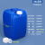 耐酸碱实验室专用废液桶20/25/30L升公斤kg酒精密封桶塑料堆码桶 20L废液方桶-蓝色-1.2公斤 满口