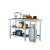 加厚厨房工作台不锈钢桌子家用操作台面可放煤气罐厨房台收纳架子 长130宽50高80单层加双层