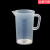 塑料量杯食品级加厚PP带刻度烧杯厨房家用烘焙工具奶茶VITLAB 100ml 蓝色刻线