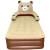 TLXT充气床午休1.5双人简易卡通气垫床加高打地铺折叠1.2单人睡垫便携 棕熊床头+床垫【双人】长20 0x0x0cm