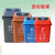 适用分类垃圾桶摇盖式大号室外咖啡色干湿垃圾桶塑料桶方形 120L加厚带轮上海分类(颜色备注