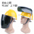 适用配安帽式支架面屏面罩防护冲击头戴式焊帽电焊工专用烧氩弧焊 [黄]安帽+支架+绿屏