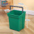 安大侠 保洁分色水桶 清洁车塑料桶清洁车分类塑料桶 绿色（4升）