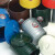 dulton金属垃圾桶铁皮厨房客厅杂物收纳桶套装带盖圆桶定制 乳白色 6L 直径21.5*高29cm
