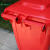 国瑞信德户外大号垃圾桶 分类垃圾桶 环卫垃圾桶 小区物业收纳桶可定制LOGO 带轮挂车垃圾桶 红色120L脚踏款